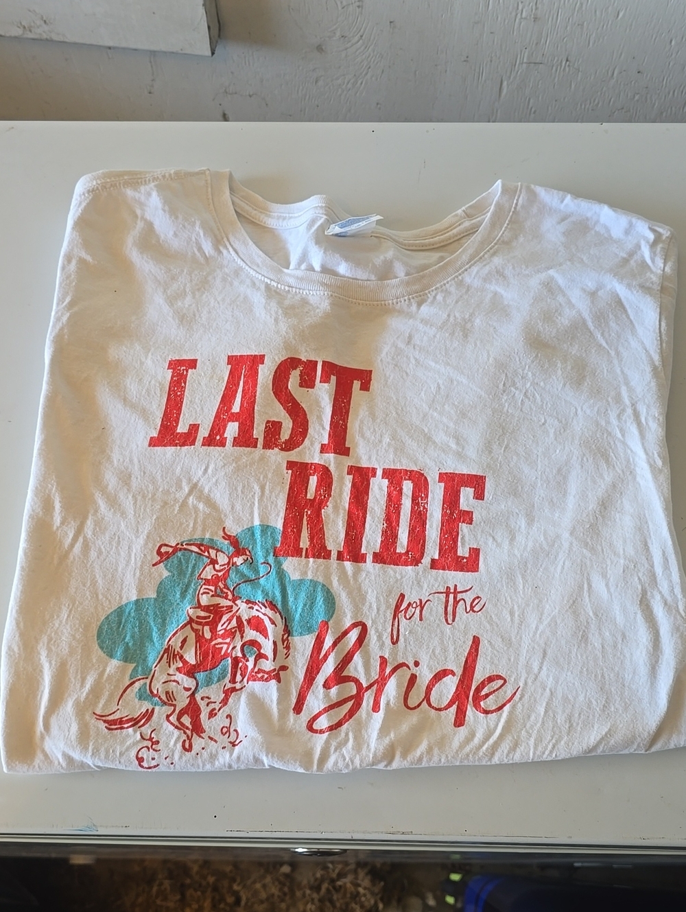 White 'Last Ride for the Bride' Graphic T-Shirt